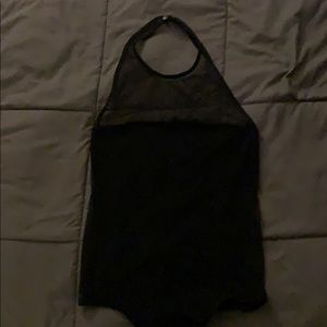 Black Halter Bodysuit